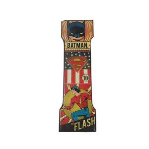 Tin Comic Book Wall Hanging DC Comics Letter I Batman Flash Superman